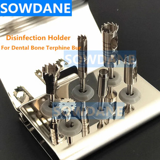 Dental Disinfection Holder Stander For Dental Implant Bone Terphine Bur Sterilization Placer Rack Stainless Steel Autoclavable