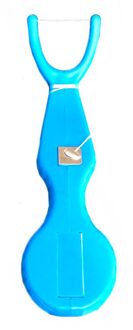 Dental Floss Picks Orale Herbruikbare Flosdraad Houder Met 1 Roll Dental Floss Pick(98.4 Inch) voor Vervanging Oral Care Tool Blauw