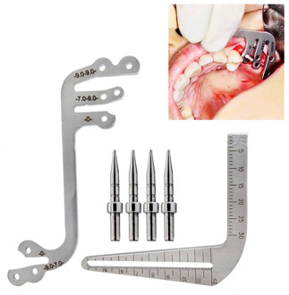 Dental Implant Guide Set Oral Planting Locator Positioning Guide Drilling Positioning Ruler Angle Ruler Implant Tools Dentist