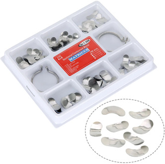 Dental Matrix with Springclip No.1.330 Sectional Contoured Metal Matrices Full kit for Teeth Replacement Dentsit Tools