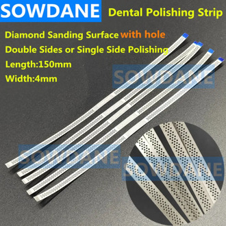 Dental Metal Polishing Stick Polish Strip with Single Side of Diamond Sanding Surface with hole Teeth Whitening Materials 4mm