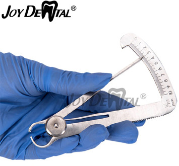 Dental Ruler Metal Gauge Oral Care Dentist Lab Surgical Thickness Autoclavable Triangle Caliper Stainless Steel Measuring Tools