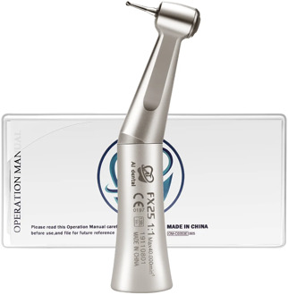 Dental supplies for dentist 1:1 contra angle handpiece FX25 external water spray handpiece non-optic compatible with air motor