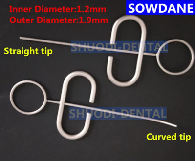 Dental Surgical Implant Bone Powder Collector Scraper MTA Bone Graft Injector Syringe Carrier 1.2MM straight/curved tip Tool