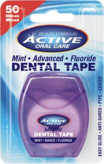 Dental Tape Waxed Mint Tape With Fluoride 50 Meters