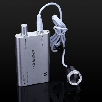 Dentist Dental Tools Portable LED Head Light Lamp for Dental Surgical Medical Binocular Loupes Black/Silver