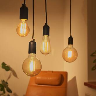 Denver LBF-404 E27 4,9W LED lamp G95 CCT WLAN amber-transparant
