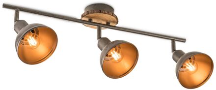 Denver LED Opbouwspot 3L - Hout Grijs