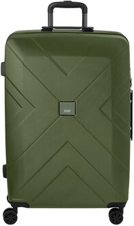Denver Spinner L army green hardcase koffer Groen - H 79 x B 51 x D 30,5 cm
