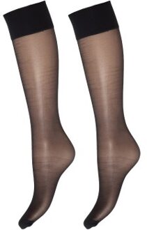 Deocy Silk Look 20d Kneehighs 2 stuks Beige,Zwart,Bruin,Blauw - One Size