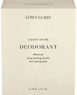 Deodorant Löwengrip Count On Me Deodorant 3 x 50 ml
