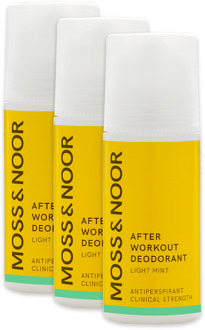 Deodorant Moss & Noor After Workout Deodorant Light Mint 3 Pack 60 ml + 60 ml + 60 ml