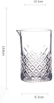 Deouny Gegraveerd Cocktail Mengen Glas Voor De Barman Creatieve Kristal Wijn Beker Bar Gereedschap 700Ml 500Ml F