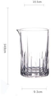 Deouny Gegraveerd Cocktail Mengen Glas Voor De Barman Creatieve Kristal Wijn Beker Bar Gereedschap 700Ml 500Ml