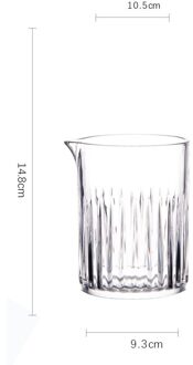 Deouny Gegraveerd Cocktail Mengen Glas Voor De Barman Creatieve Kristal Wijn Beker Bar Gereedschap 700Ml 500Ml