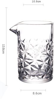 Deouny Gegraveerd Cocktail Mengen Glas Voor De Barman Creatieve Kristal Wijn Beker Bar Gereedschap 700Ml 500Ml