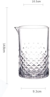 Deouny Gegraveerd Cocktail Mengen Glas Voor De Barman Creatieve Kristal Wijn Beker Bar Gereedschap 700Ml 500Ml