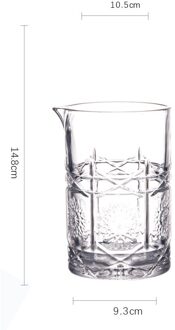 Deouny Gegraveerd Cocktail Mengen Glas Voor De Barman Creatieve Kristal Wijn Beker Bar Gereedschap 700Ml 500Ml