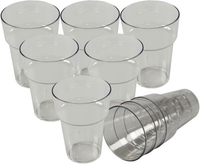 depa bierglas - 12x - transparant -A onbreekbaar kunststof - 280 ml - Bierglazen