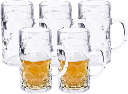 depa Bierpul/bierglas - 20x - transparant - onbreekbaar kunststof - 500 ml
