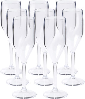 depa Champagneglas - 12x - transparant - onbreekbaar kunststof - 150 ml - Champagneglazen