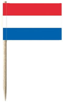 depa Cocktailprikkers - vlag Nederland - 50x stuks - 7 cm