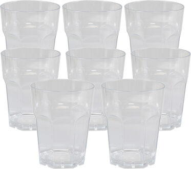 depa Drinkglas - 12x - transparant - onbreekbaar kunststof - 220 ml - Drinkglazen