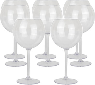 depa Gin/cocktail glas - 12x - transparant - onbreekbaar kunststof - 650 ml - Cocktailglazen