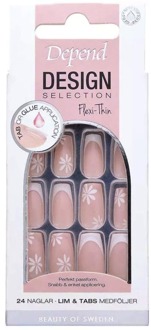 Depend Kunstnagels Depend Design Selection French Flower Blossom Short Coffin Nord 24 st