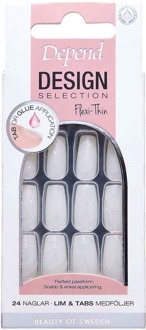 Depend Kunstnagels Depend Design Selection Pearl Lines Short Coffin Nord 24 st