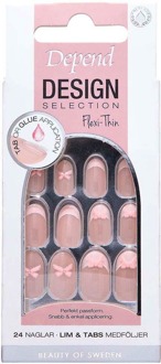 Depend Kunstnagels Depend Design Selection Pink Bow Oval Nord 24 st