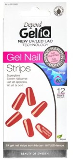 Depend Nagel Accessoires Depend Gel iQ Gel Nail Strips Bordeaux Dreams 24 paar