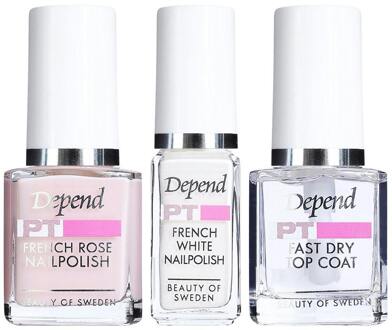 Depend Nagellak Depend French Manicure Set 3 st