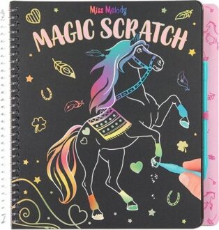 Depesche krasboek Magic Scratch meisjes 19,3 x 20 cm papier zwart