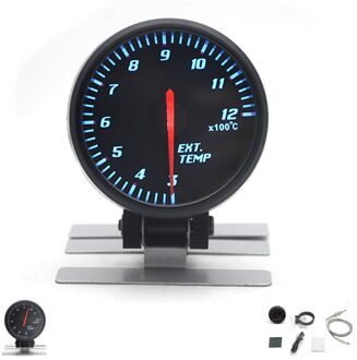 Depotuning 2.5 "60Mm Boost Vacuum Water Temp Olie Temp Olie Druk Voltage Toerenteller Air Fuel Ratio Egt Gauge zwart Kleur Blauw Led Exhaust Gas Temp