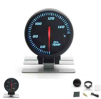 Depotuning 2.5 "60Mm Boost Vacuum Water Temp Olie Temp Olie Druk Voltage Toerenteller Air Fuel Ratio Egt Gauge zwart Kleur Blauw Led olie- Temp