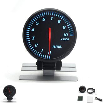 Depotuning 2.5 "60Mm Boost Vacuum Water Temp Olie Temp Olie Druk Voltage Toerenteller Air Fuel Ratio Egt Gauge zwart Kleur Blauw Led Tachometer