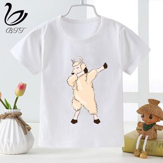 Deppen Schapen Print Jongens T-shirt Cartoon Grappige T-shirt Voor Kinderen Zomer Kinderkleding T-shirt Cartoon Tops Tee 6T
