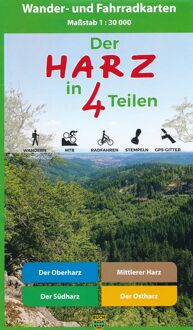 Der Harz in 4 Teilen. Kartenset 1 : 30 000