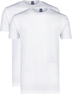 Derby Heren T-shirt Extra Lang Wit Rond 2-Pack - L