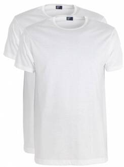 Derby Heren T-shirt Extra Lang Wit Rond 2-Pack - XXL