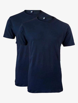 Derby Navy Ronde Hals Heren T-shirt-2 Pack - M