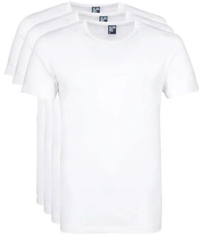 Derby regular fit T-shirt in 3-pack Wit - XL