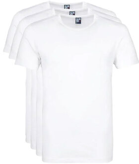 Derby regular fit T-shirt in 3-pack Wit - XXL