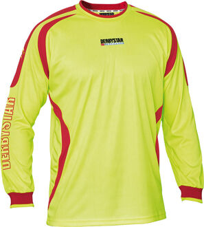 Derbystar Aponi Sportshirt - Maat 116  - Unisex - geel/rood