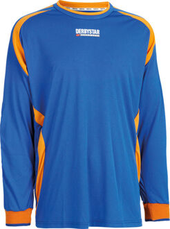 Derbystar Aponi Sportshirt - Maat 128  - Unisex - blauw/oranje