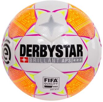 Derbystar Brilliant eredivisie - wit/oranje/geel/roze