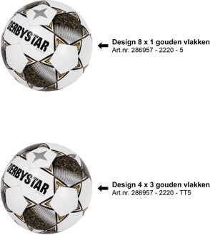 Derbystar Classic TT II Voetbal wit - zwart - goud - 5