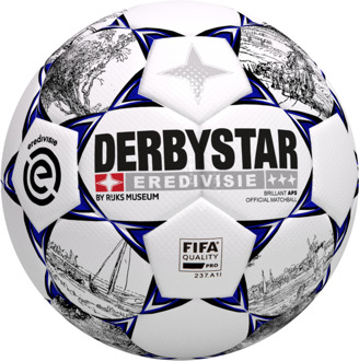 Derbystar Eredivisie Brillant APS 19/20 Voetbal - Wit - Maat 5