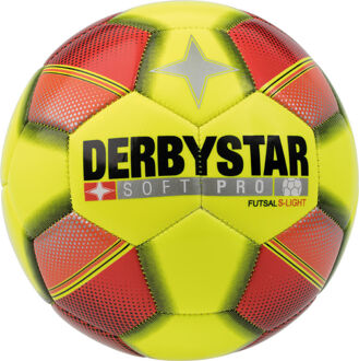 Derbystar Futsal Soft Pro S-Light zaalvoetbal Geel / rood / zwart - 3